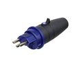 Verkkopistoke 16A 250V CH tyyppi J (T23) -pistoke Musta / Sininen